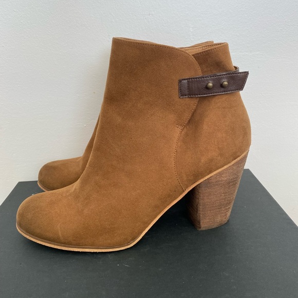 Abound Brown Suede Ankle Heeled Boot - Picture 3 of 5